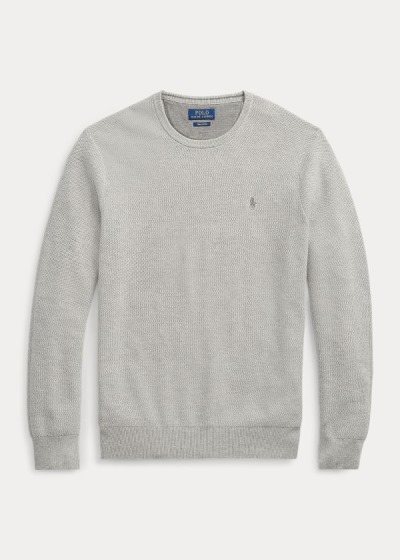 Sueter Polo Ralph Lauren Hombre Grises - Cotton Crewneck - XEOKD0387